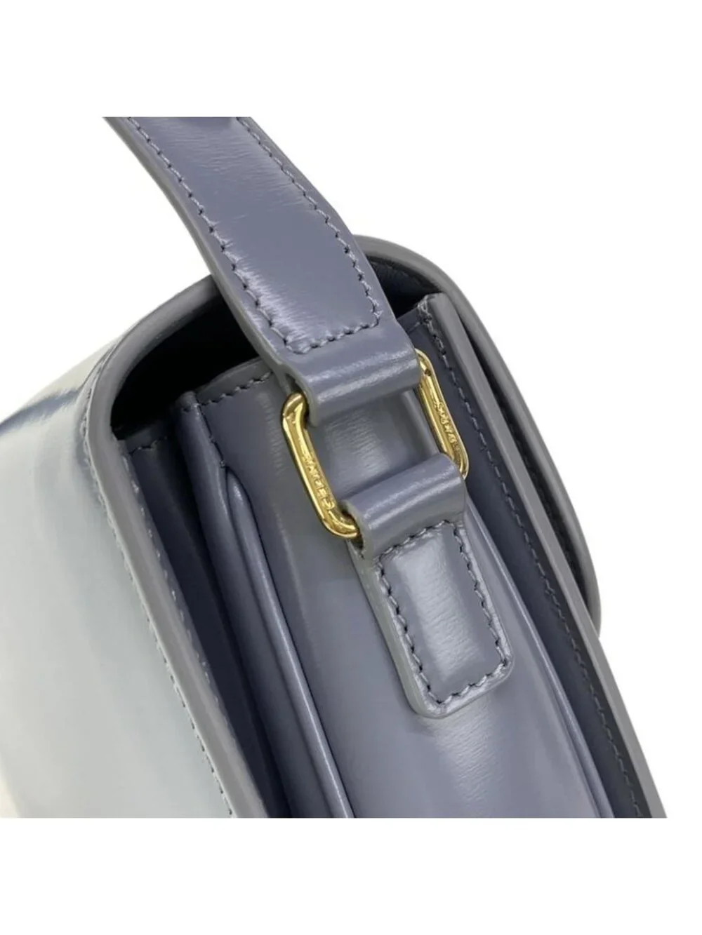 Celine Shoulder Bag Triomphe Blue Gray - Picture 15 of 16